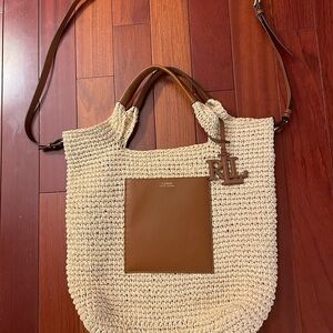 Lauren Ralph Lauren raffia handbag
